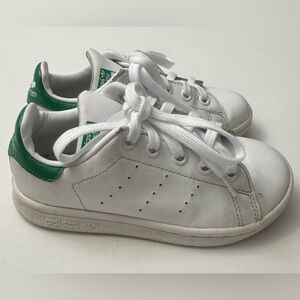 Adidas kid’s Stan Smith Sneakers-White/ Green-Size 12